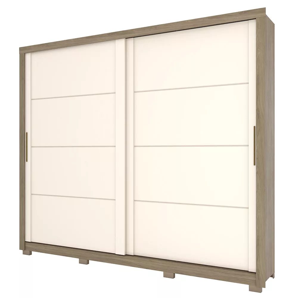 Guarda Roupa Casal Henn 2 Portas de Correr 4 Gavetas Thor