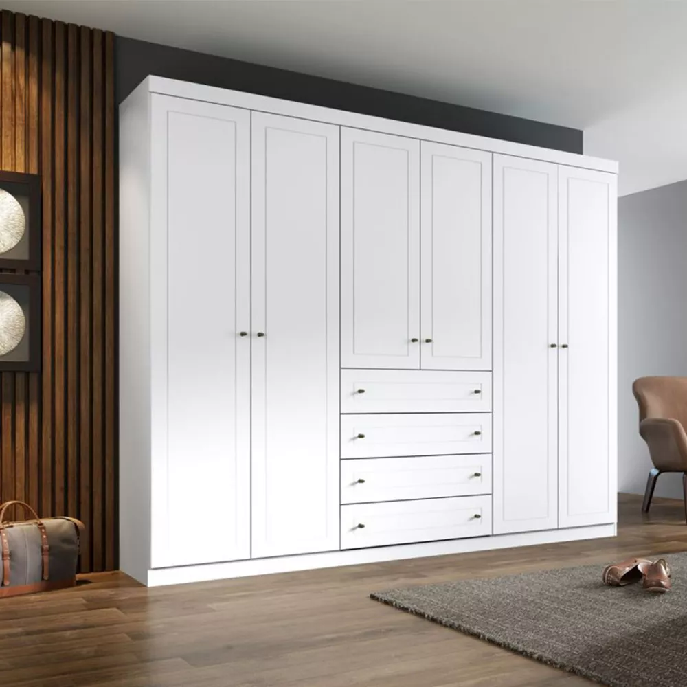 Guarda Roupa Henn Americano 6 Portas 4 Gavetas D205-05
