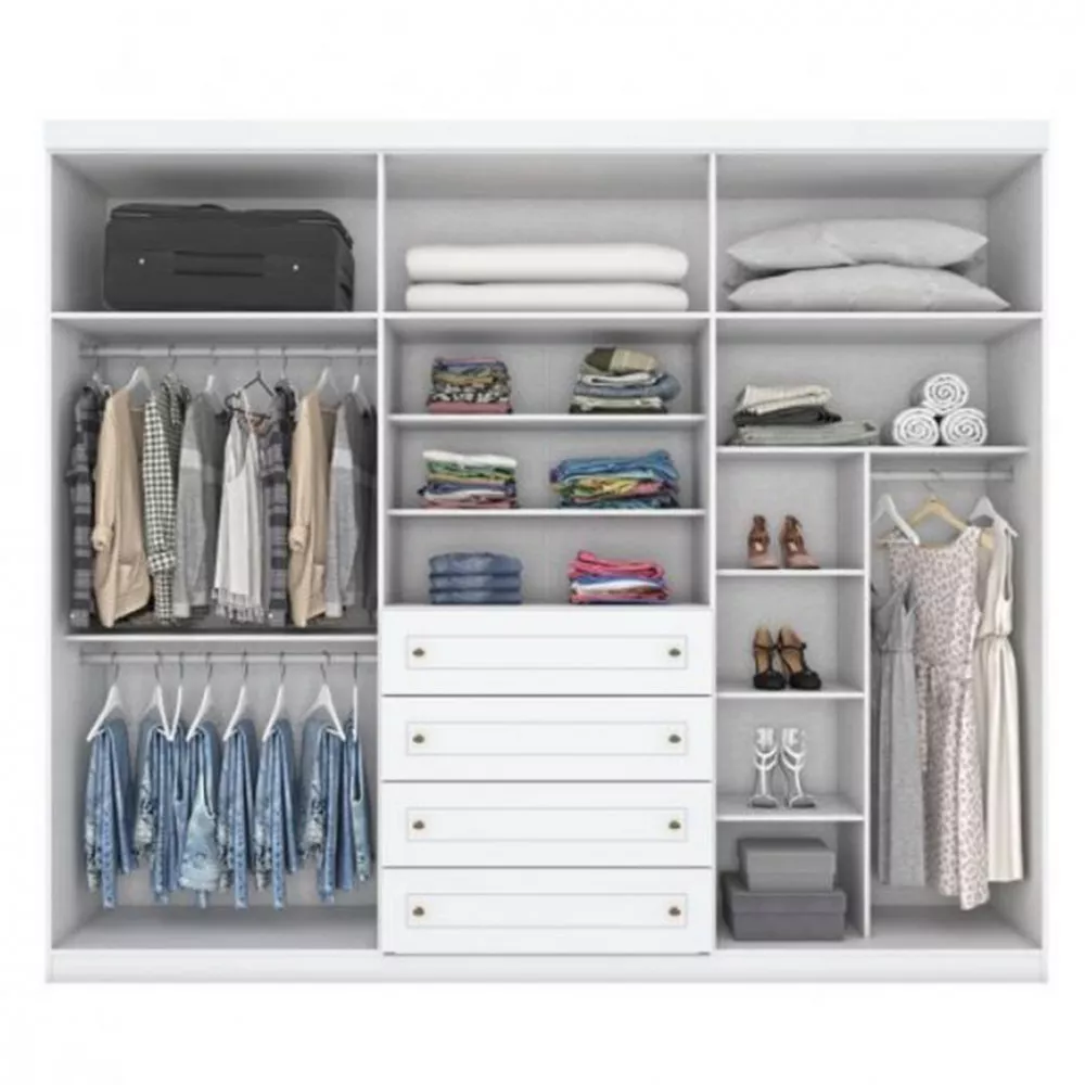 Guarda Roupa Henn Americano 6 Portas 4 Gavetas D205-05