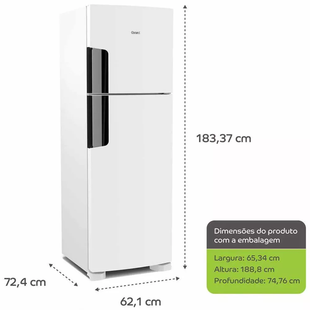 Image 2 of 11 of Refrigerador Consul Frost Free 386 L Duplex CRM44ABBNA
