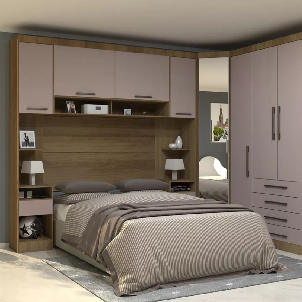 Módulo Mesa De Cabeceira Eucamoveis  Paris 1 Porta 1 Gaveta