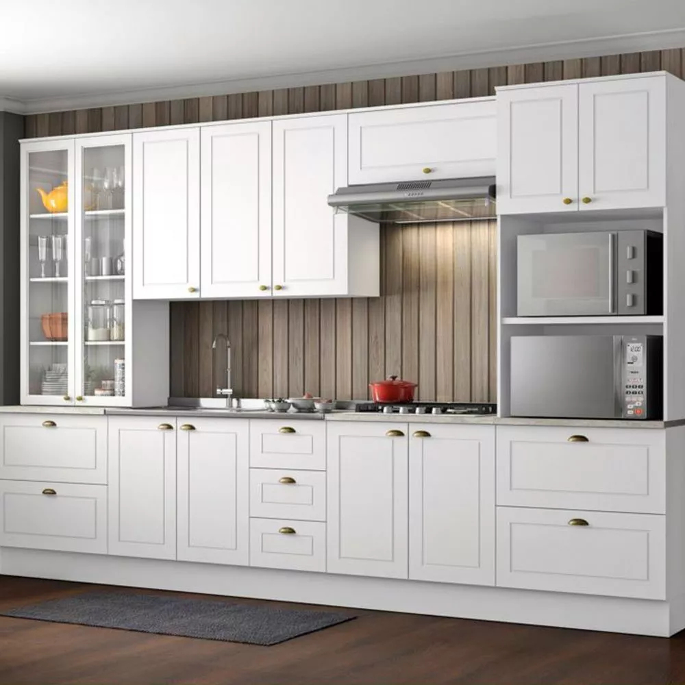 Balcão 2 Portas Clássico Americana 120 cm sem Tampo Henn C353-05