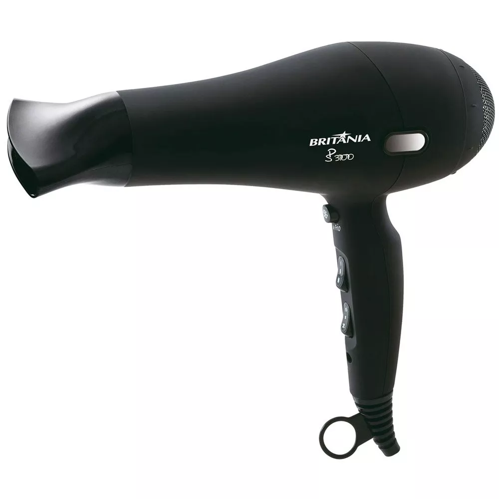 Secador de Cabelos Britânia SP3100 com 1800W 2 Velocidades 3 Temperaturas