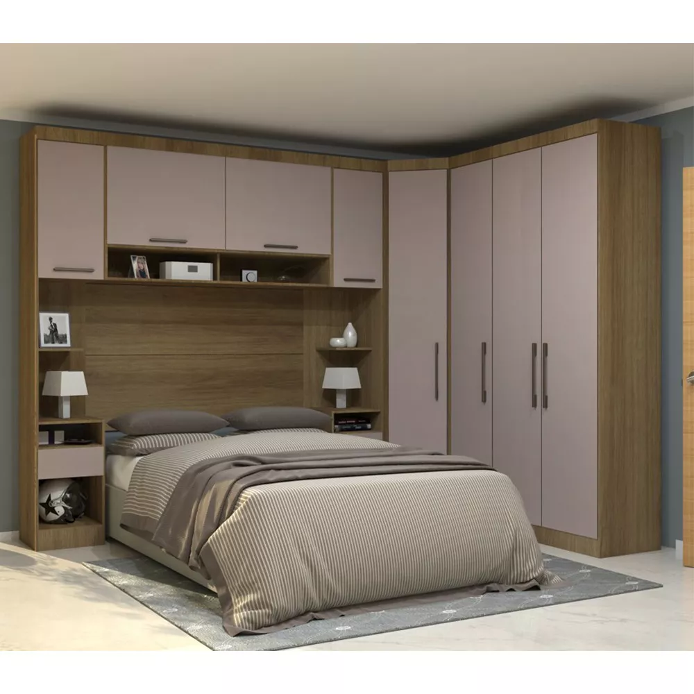 Modulo Guarda Roupa Eucamoveis Paris  Canto Diagonal 1 Porta