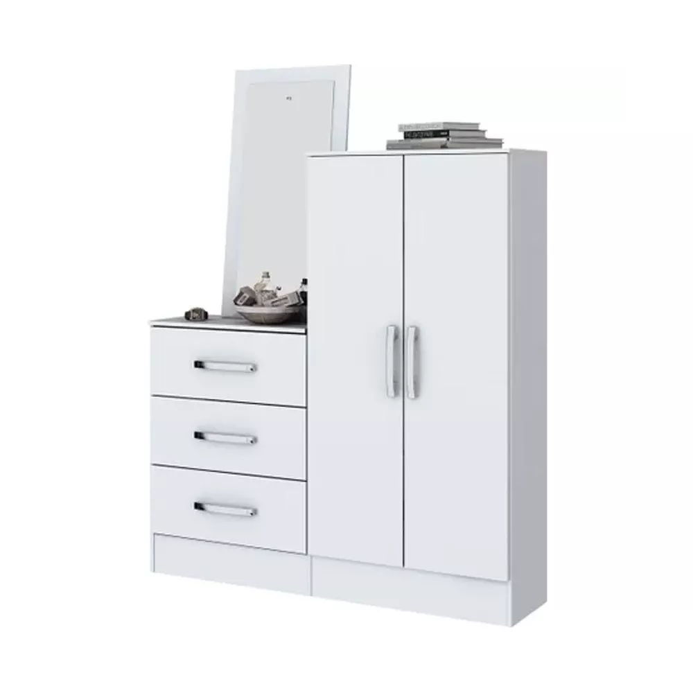 Cômoda 2 Portas 3 Gavetas com Espelho Henn
