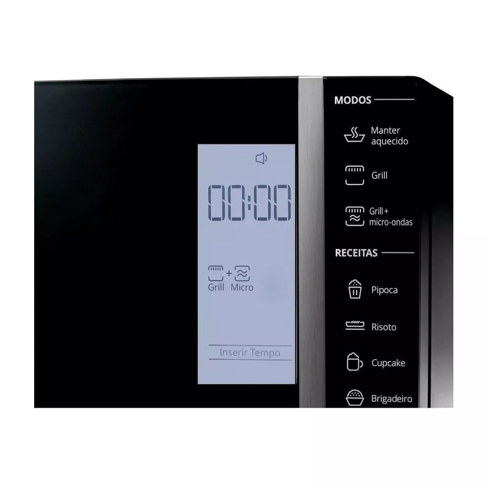 Microondas Brastemp 32 Litros Display LCD Função Grill Receitas Pré-programadas BMG45AE