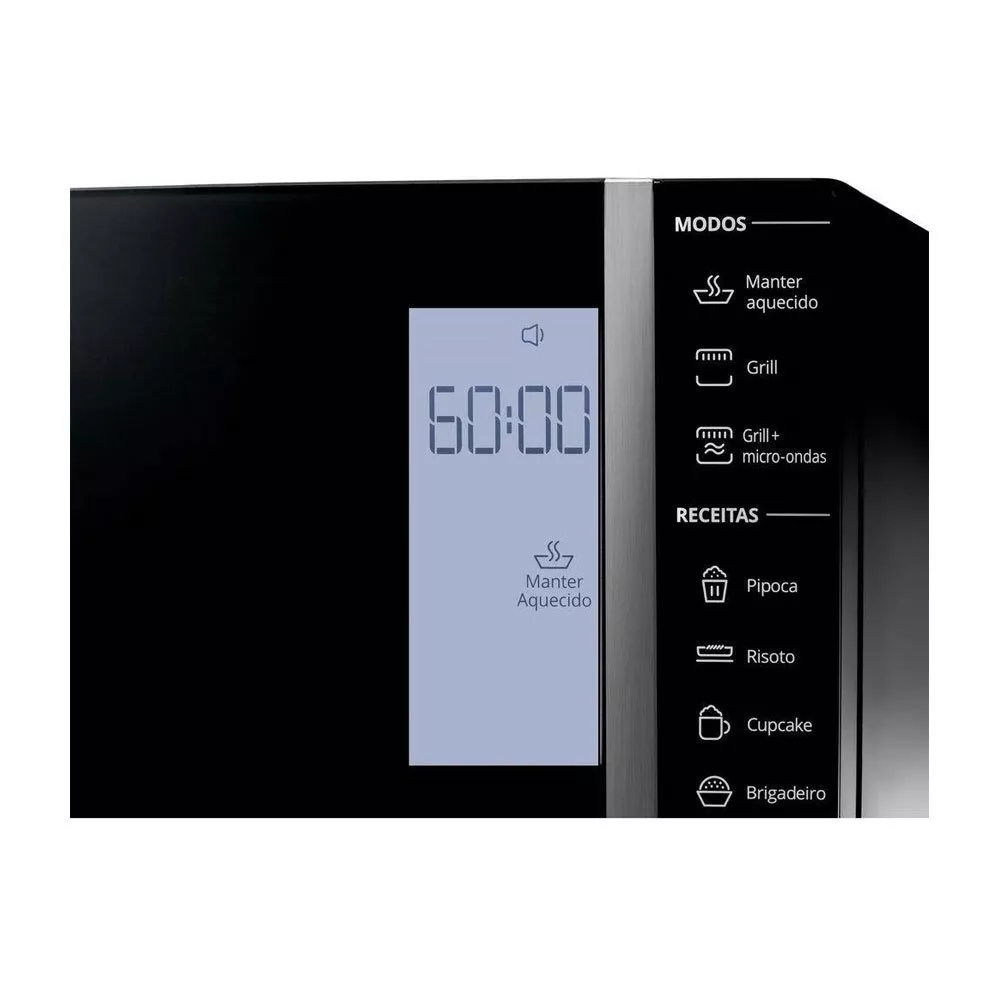 Microondas Brastemp 32 Litros Display LCD Função Grill Receitas Pré-programadas BMG45AE
