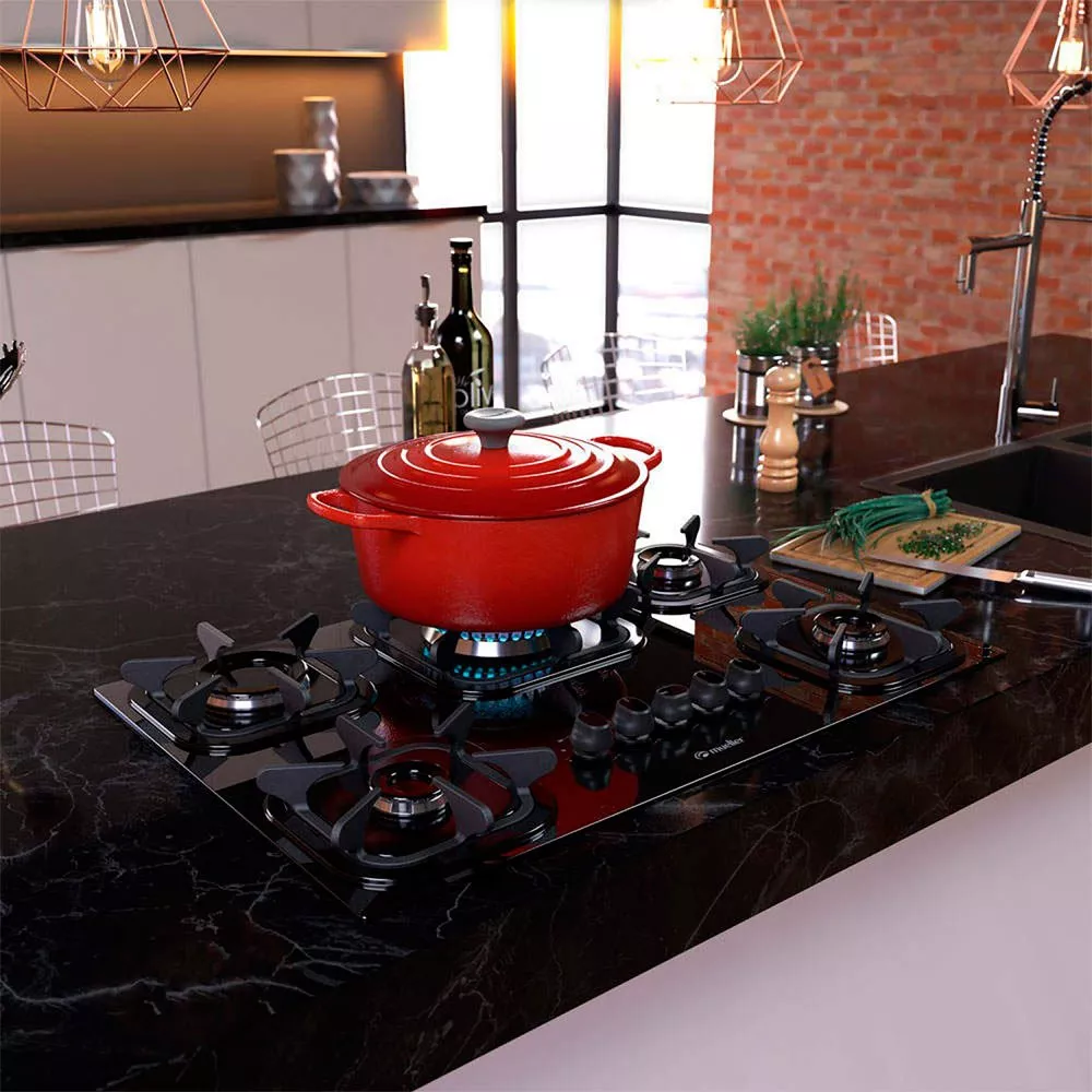 Cooktop Mueller 5 Bocas com Queimador Tripla Chama WK26 60.1270.004