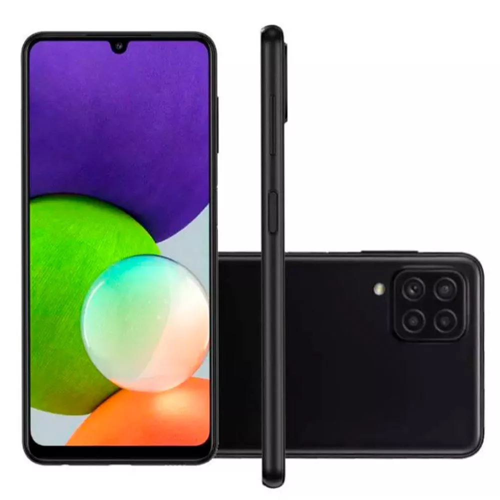 Smartphone A22 Tela Infinita 6.4 Polegadas Câmera Quádrupla Traseira 48MP 4GB RAM Android Samsung