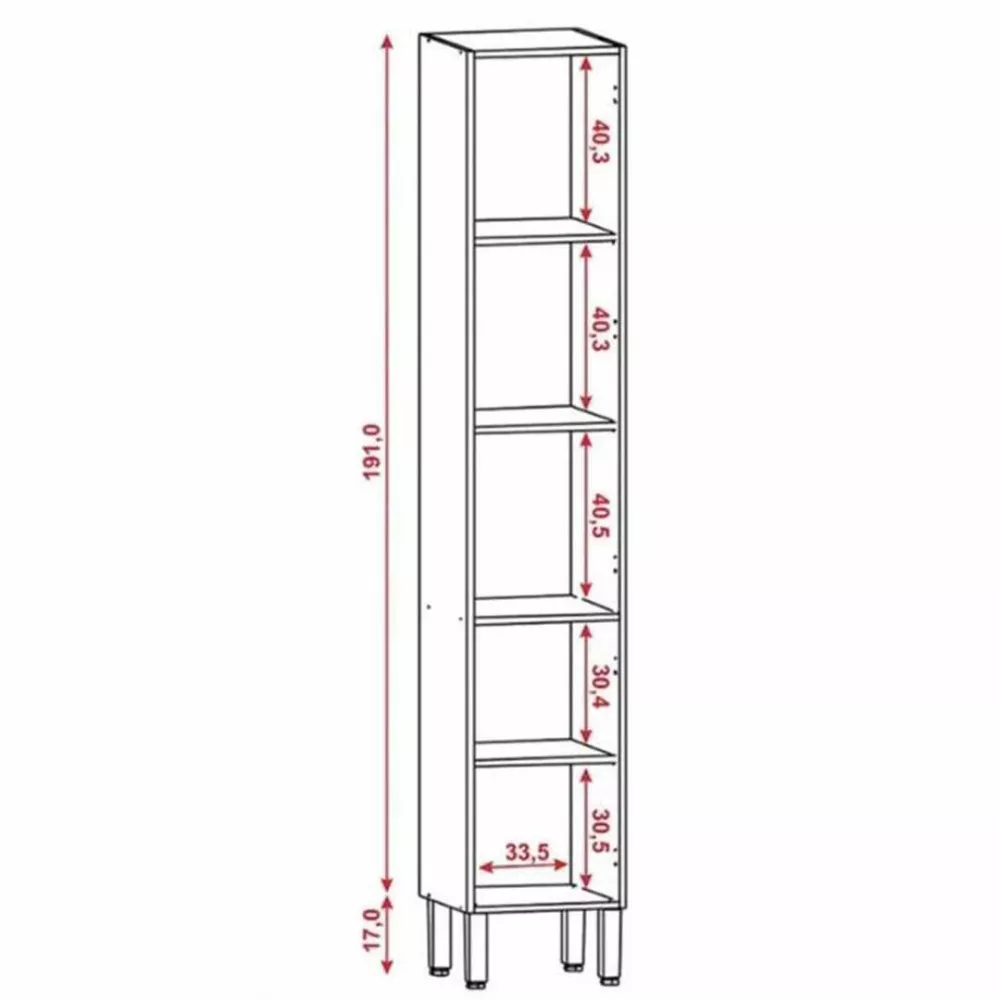 Paneleiro Simples Kits Paraná Ametista 2 Portas
