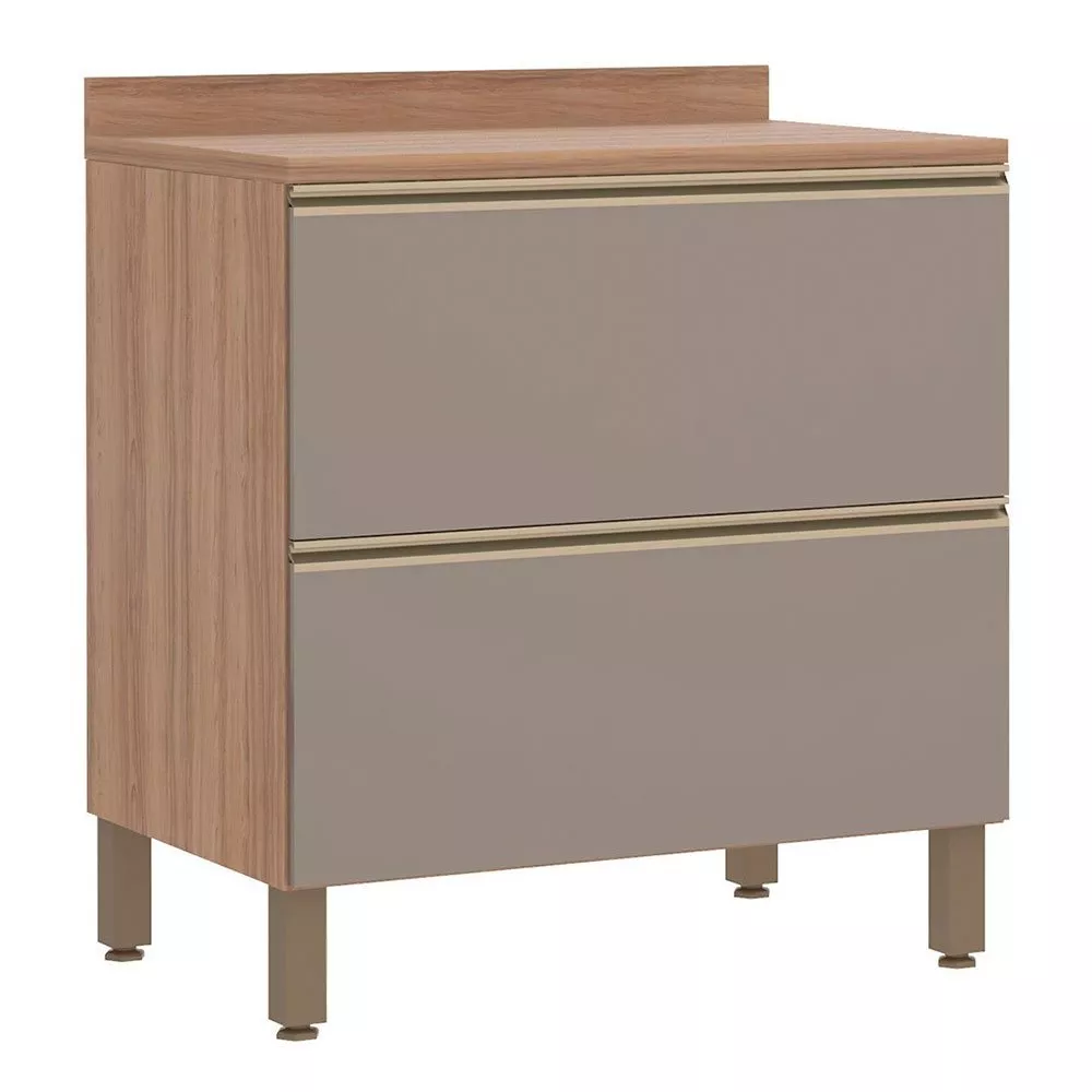 Balcão Luciane Yara 80 cm 2 Gavetões com Tampo 1303/199