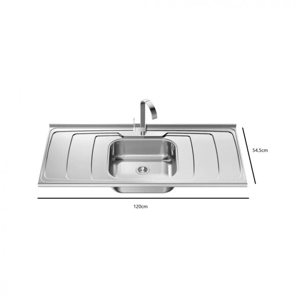 Image 2 of 3 of Tampo De Pia GhelPlus Dubai Inox Com Cuba 120cm
