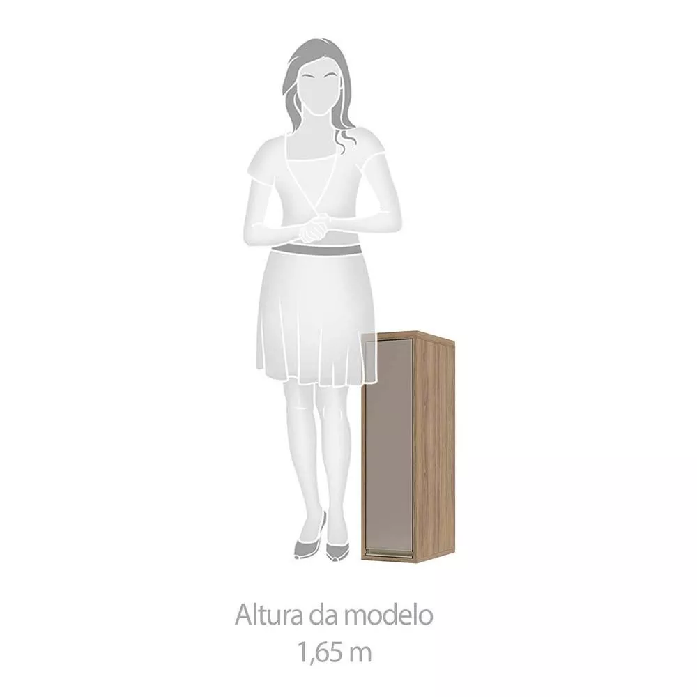 Armário Aéreo Luciane 1 Portas 20cm Yara