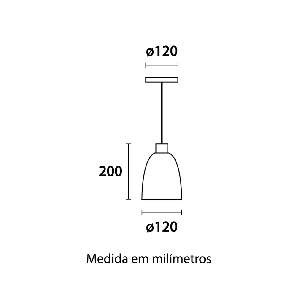 Pendente Curvas Conhaque 1xE27 Blumenau 89111132