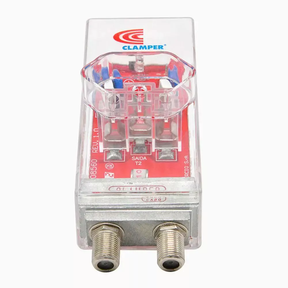 DPS 1 Tomada Energia + Cabo Coaxial e Tv Clamper