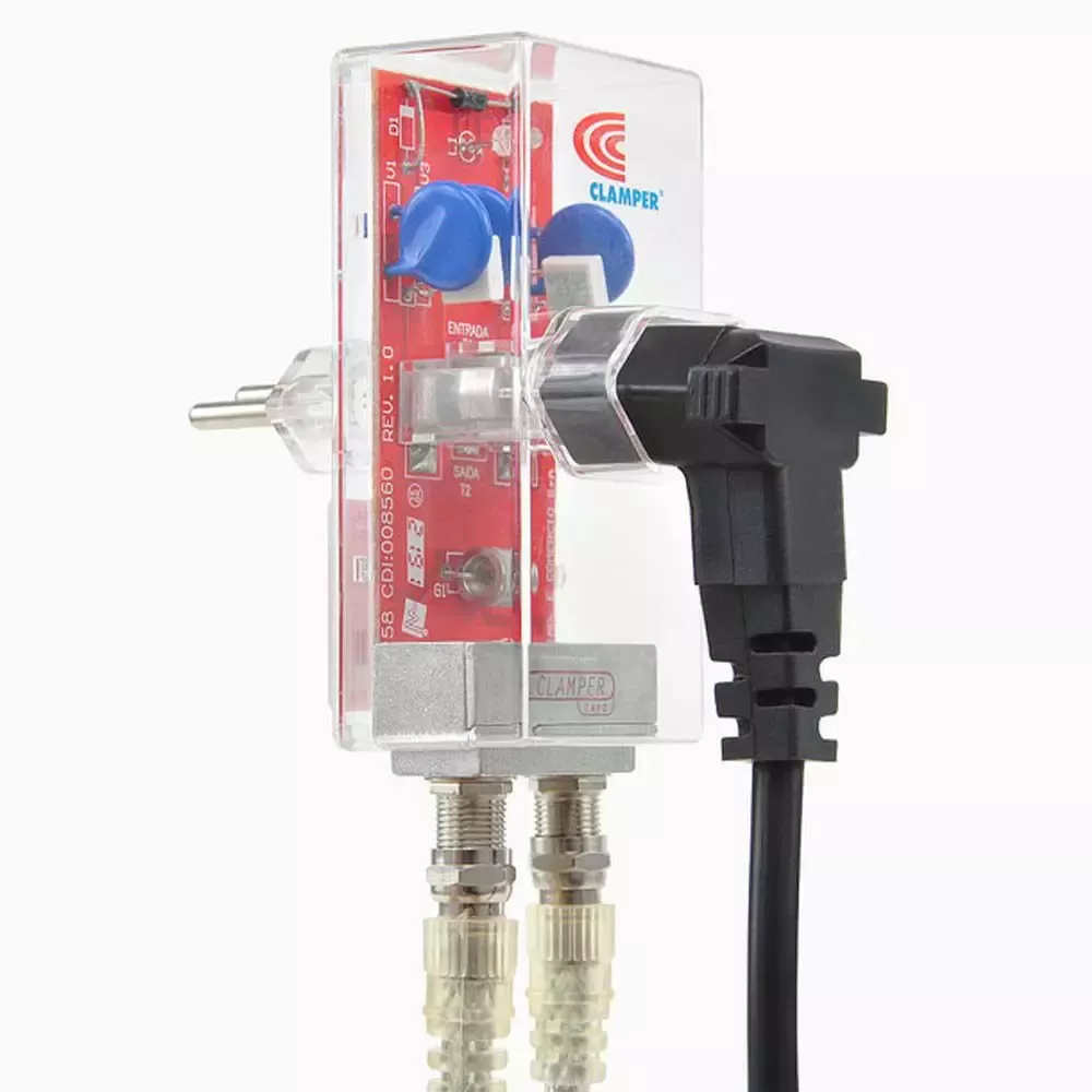 DPS 1 Tomada Energia + Cabo Coaxial e Tv Clamper
