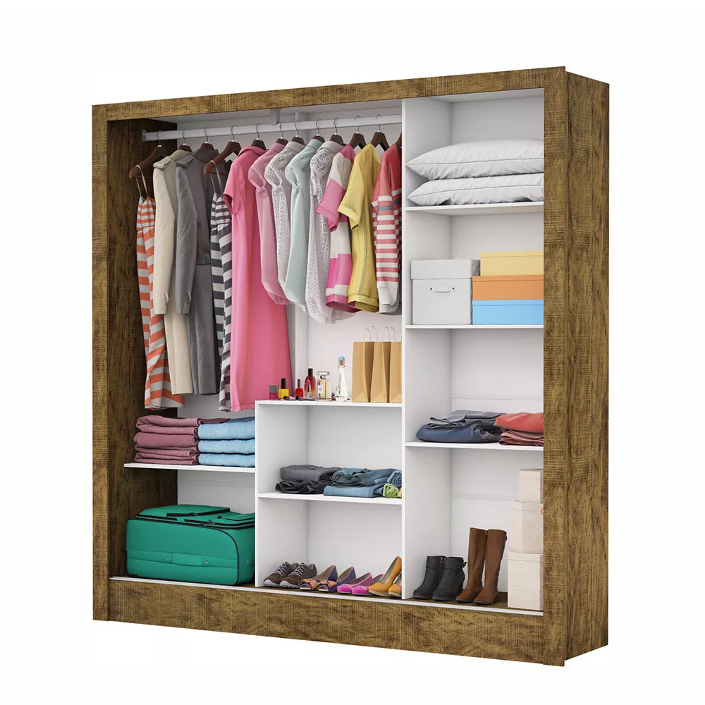 Image 2 of 7 of Guarda Roupa Casal Fortaleza 3 Portas Carioca Móveis