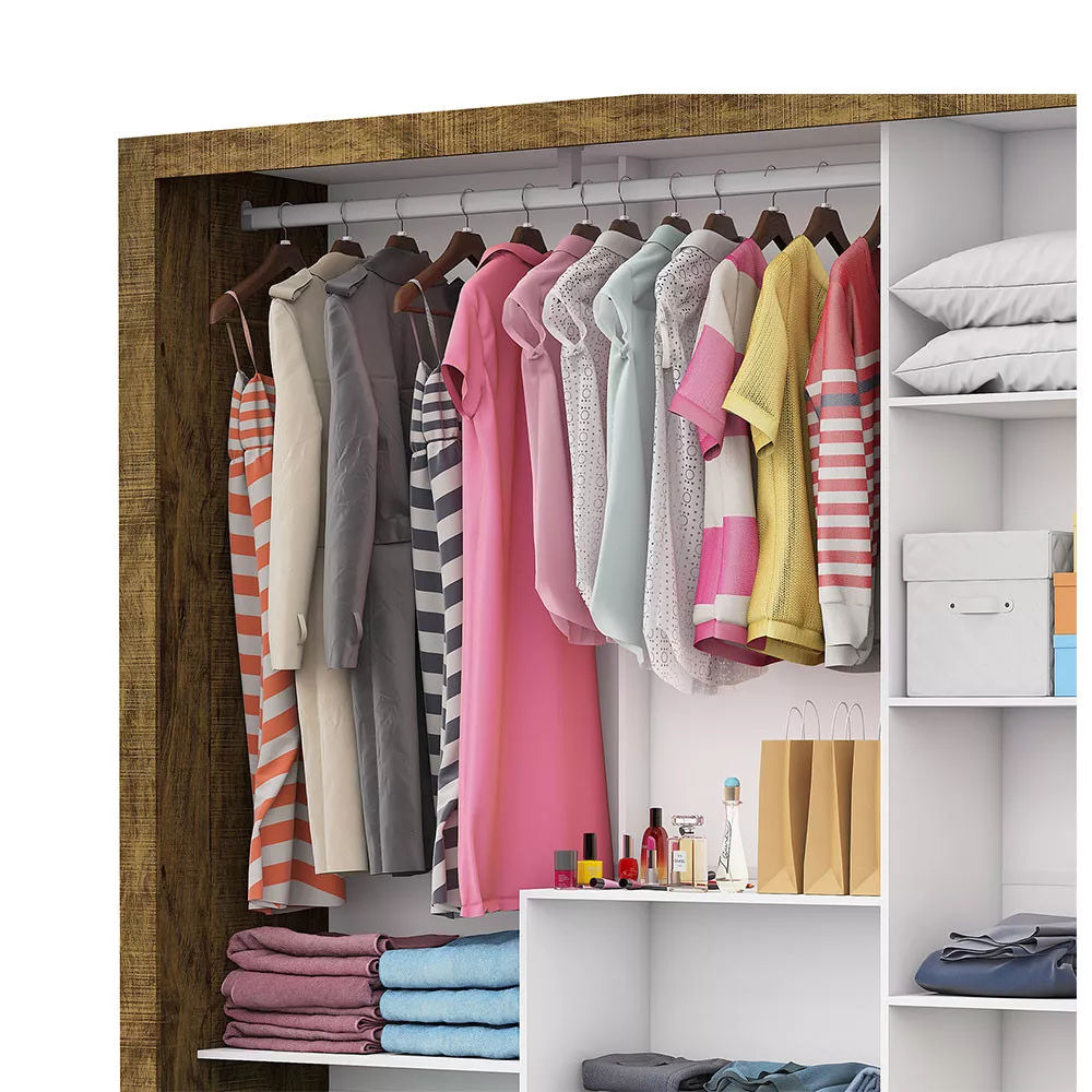 Image 3 of 7 of Guarda Roupa Casal Fortaleza 3 Portas Carioca Móveis