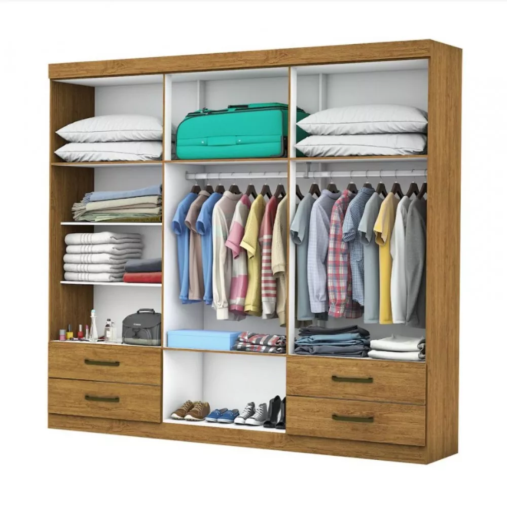 Image 2 of 7 of Guarda Roupa Casal Lu 6 Portas 4 Gavetas Carioca Móveis