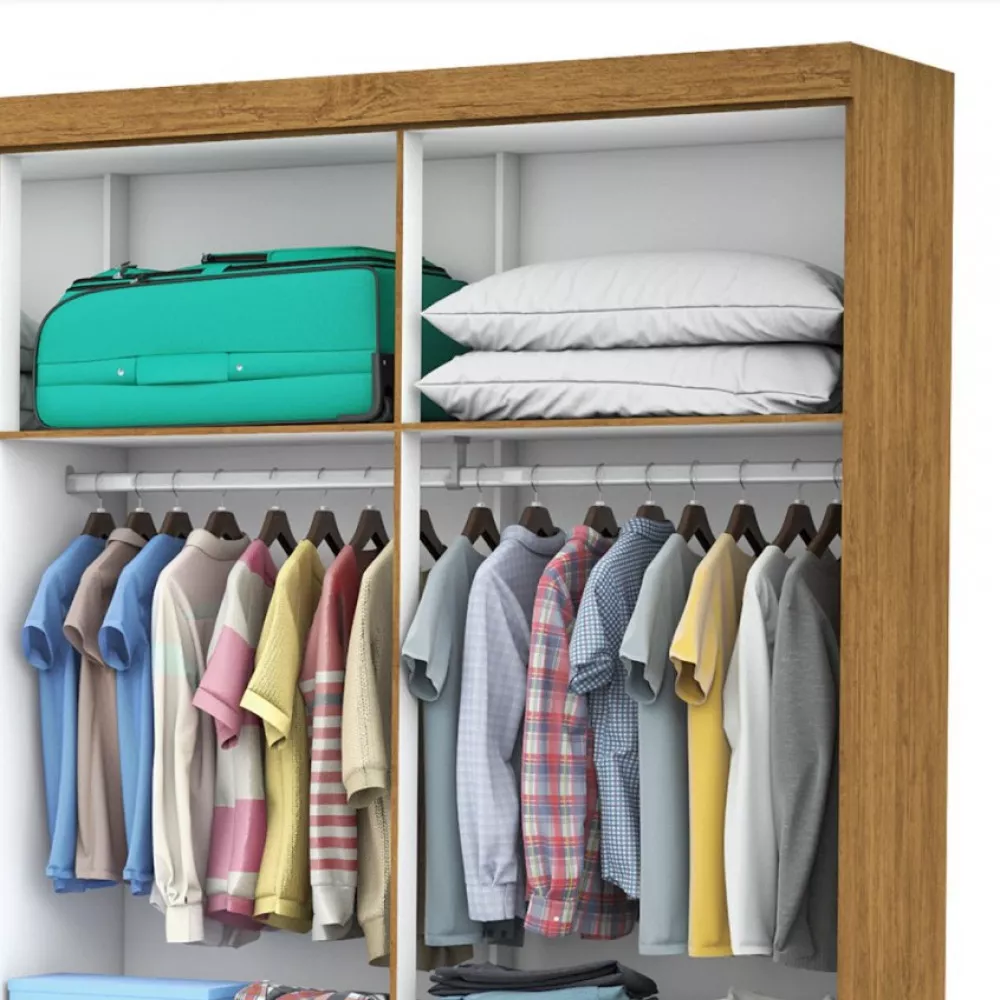 Image 3 of 7 of Guarda Roupa Casal Lu 6 Portas 4 Gavetas Carioca Móveis