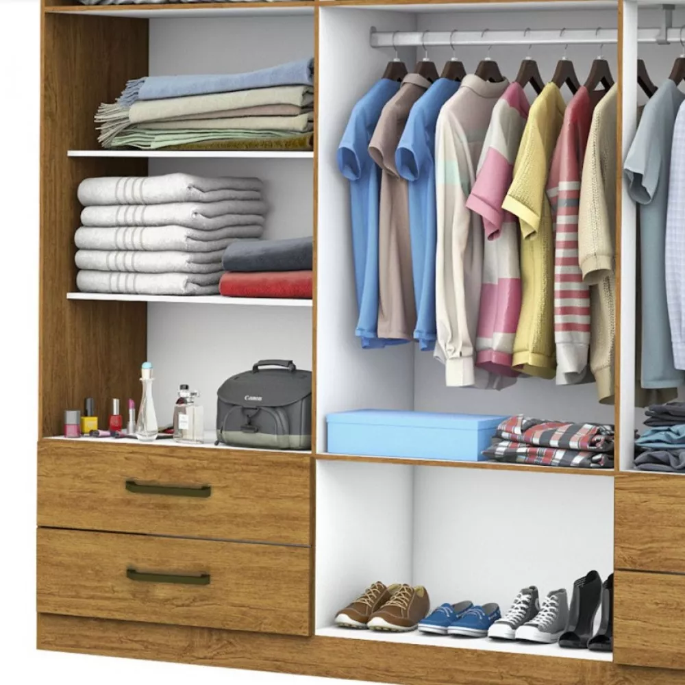 Image 4 of 7 of Guarda Roupa Casal Lu 6 Portas 4 Gavetas Carioca Móveis