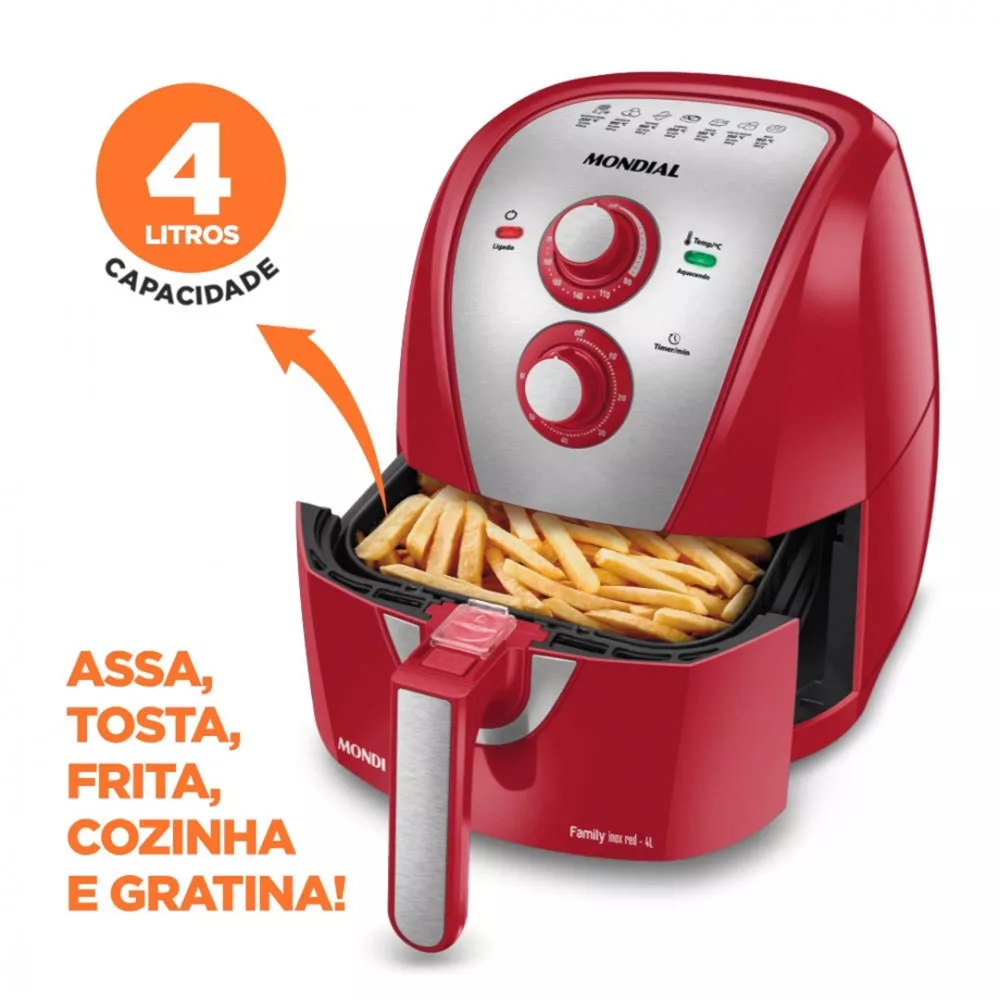 Fritadeira Eletrica Air Fryer Mondial 4 Litros AFN40
