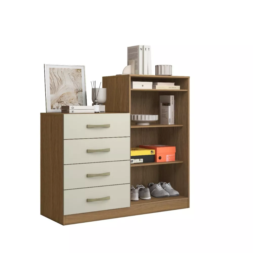 Cômoda 4 Gavetas 2 Portas Londres Aramóveis