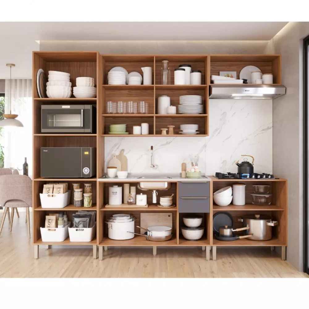 Cozinha Compacta sem Tampo 5 Peças Diva MGM Móveis