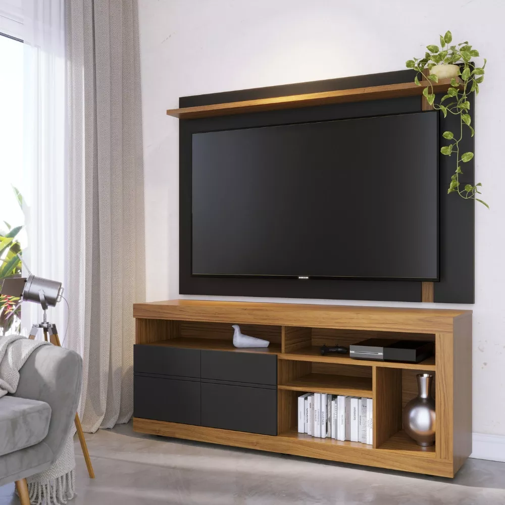 Rack com Painel para Tv até 60 Polegadas 2 Portas Inajá Leme Colibri