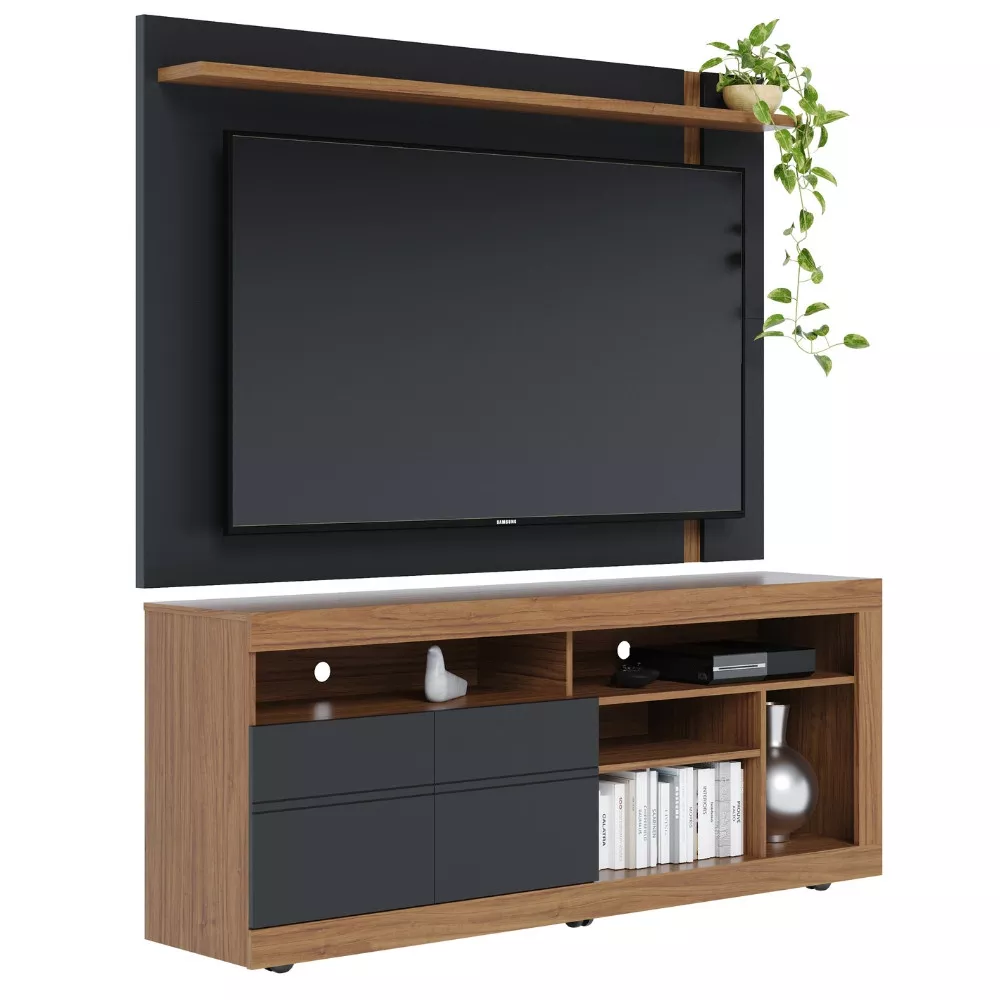 Rack com Painel para Tv até 60 Polegadas 2 Portas Inajá Leme Colibri
