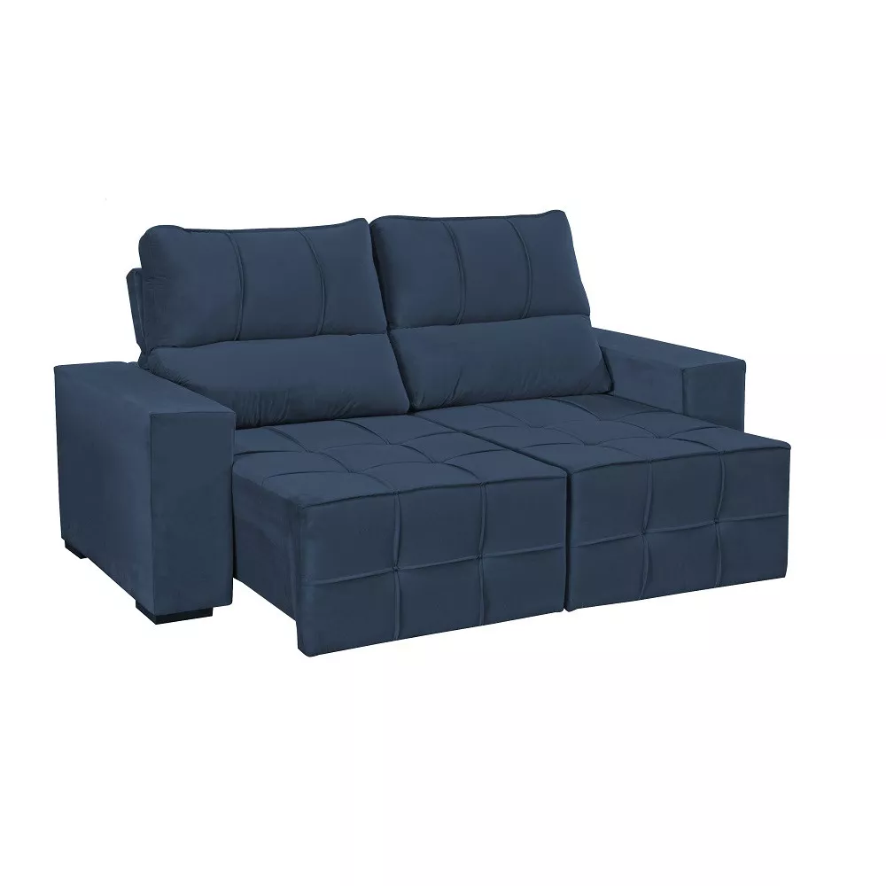 Sofá 3 Lugares Retrátil Reclinável 200cm Veludo Miami Wood estofados
