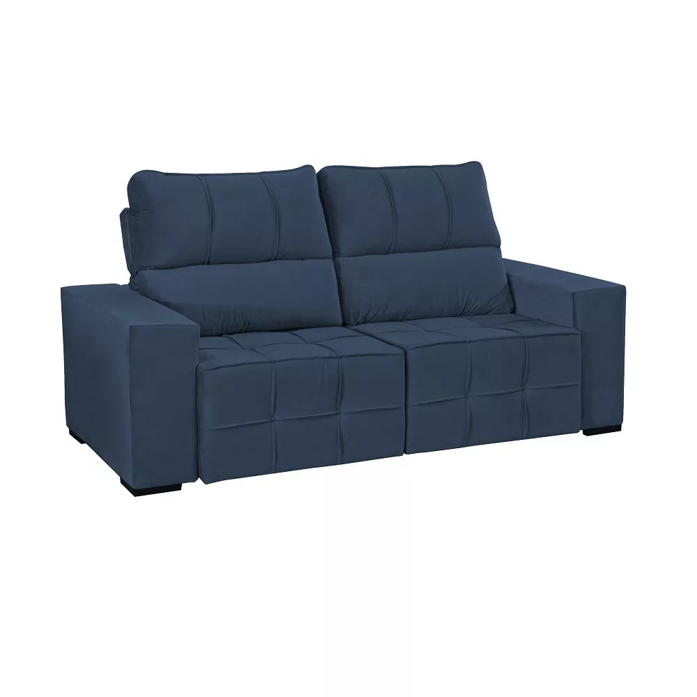 Sofá 3 Lugares Retrátil Reclinável 200cm Veludo Miami Wood estofados