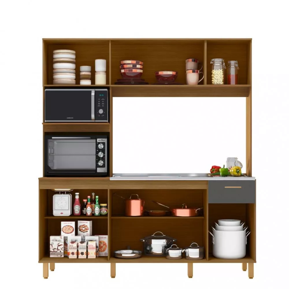 Cozinha Compacta 9 Portas 1 Gaveta Liz Poliman