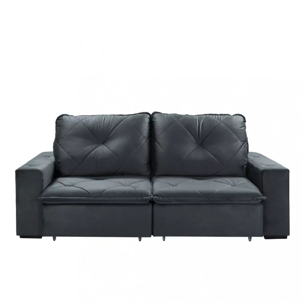 Sofá 4 Lugares Retrátil Reclinável 250cm Veludo Catarina Takei