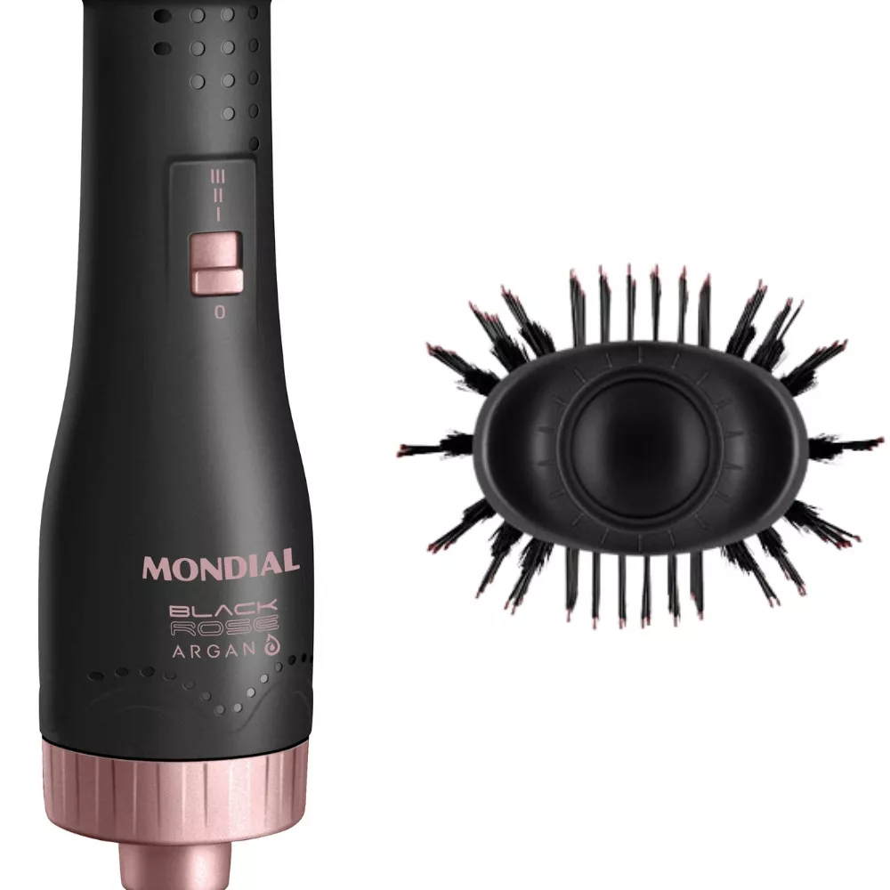 Image 1 of 3 of Escova Secadora Mondial ES-14-BI Preto Golden Rose