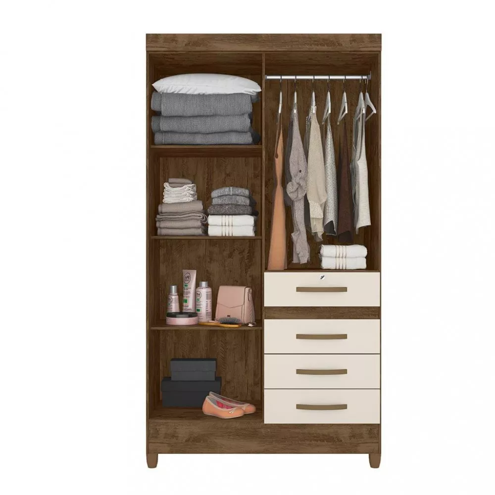 Image 2 of 4 of Guarda Roupa 4 Portas 4 Gavetas Sobral Moval