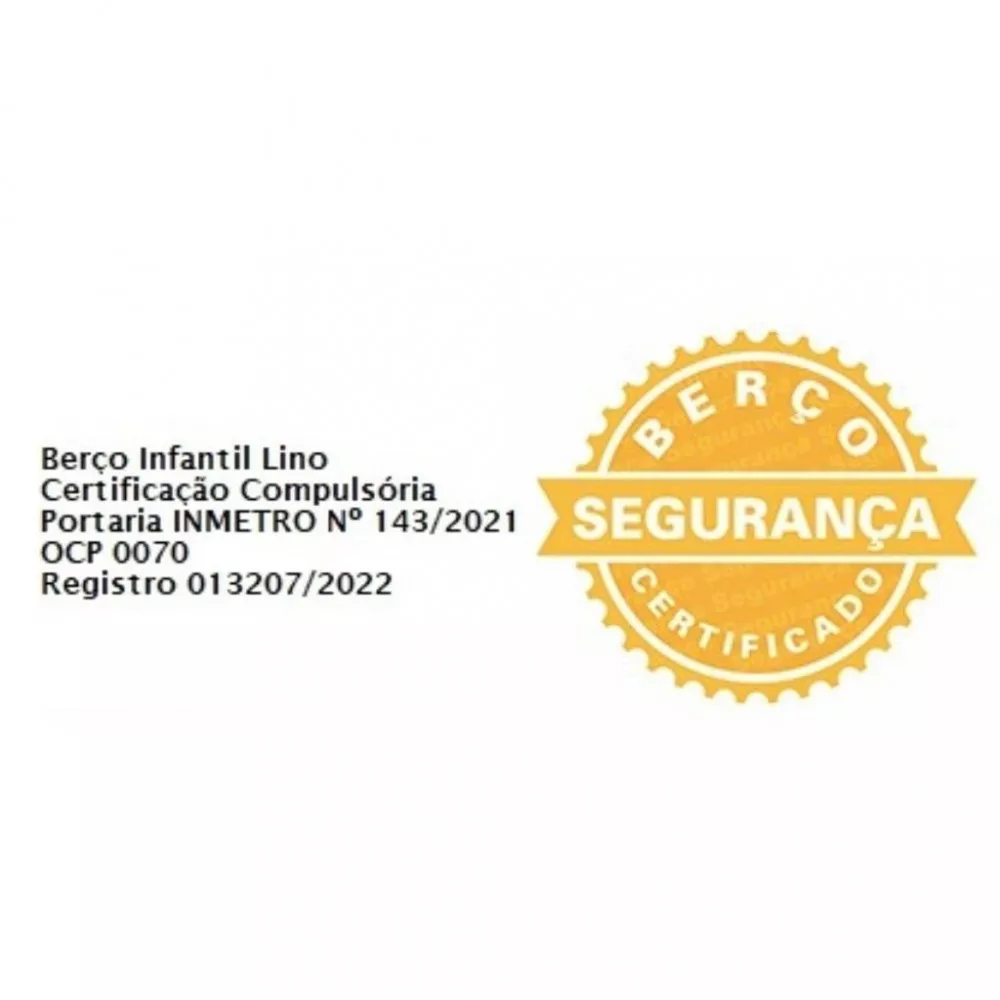 Image 3 of 5 of Berço Lino MDF Peroba