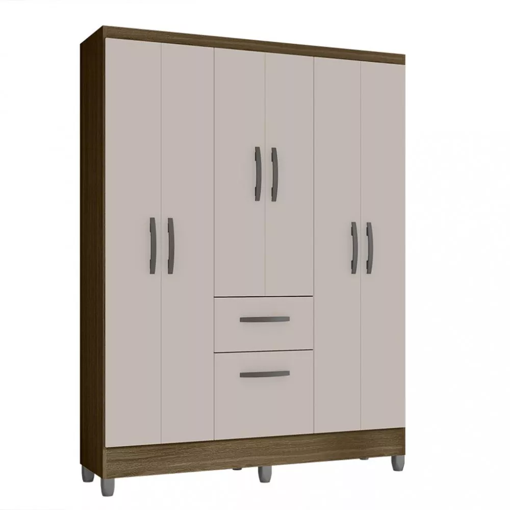 Guarda Roupa Solteiro 7 Portas 1 Gaveta Turin Poquema