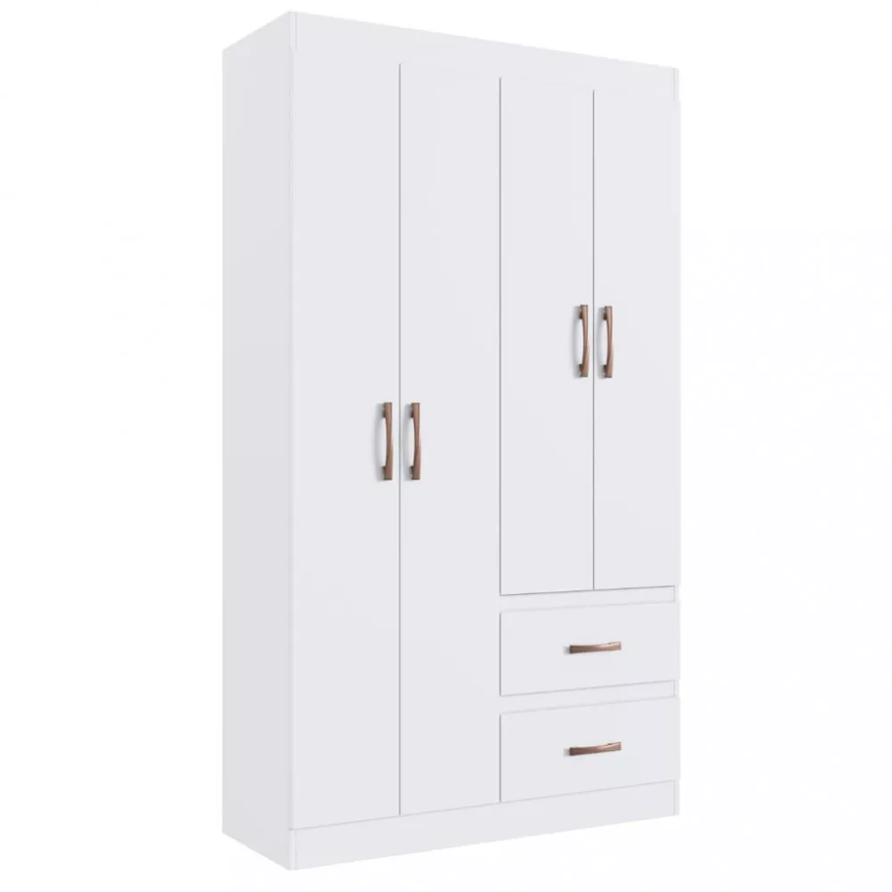 Guarda Roupa Solteiro 4 Portas 2 Gavetas Dallas Doripel