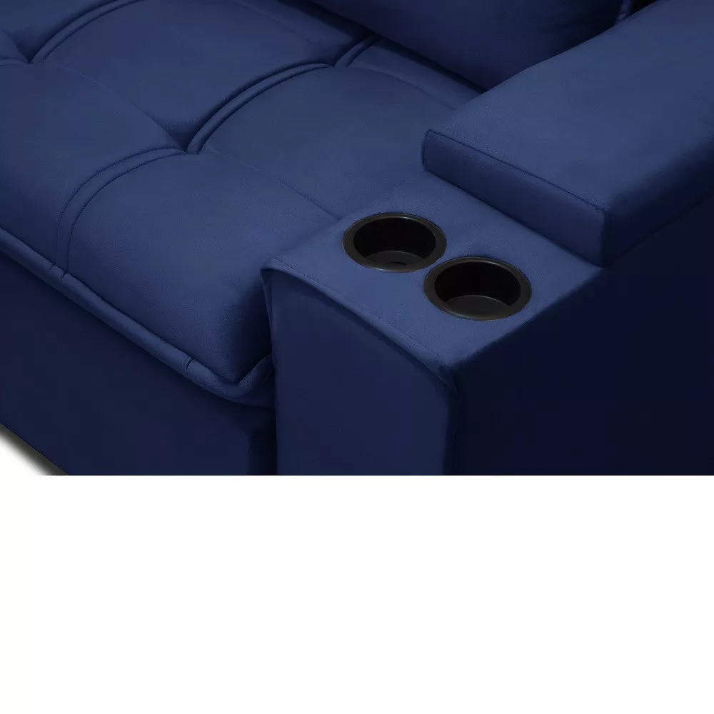 Image 4 of 6 of Sofá 3 Lugares Retrátil Reclinável Veludo 210cm Munique Ferguile