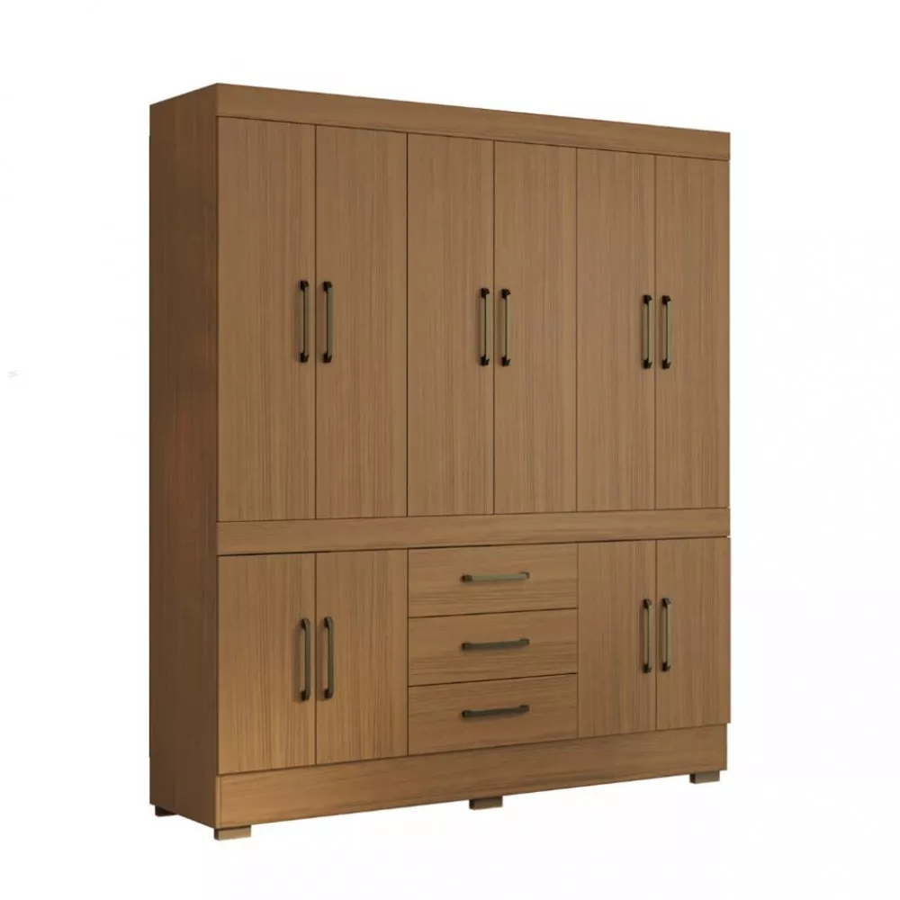 Guarda Roupa Casal 10 Portas 3 Gavetas Mônaco Aramóveis