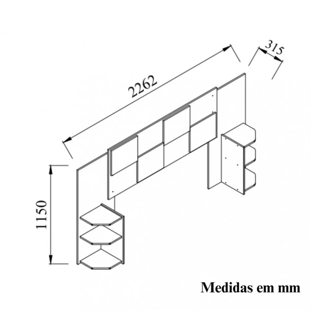 Cabeceira Casal Box Firenze Conquista Móveis