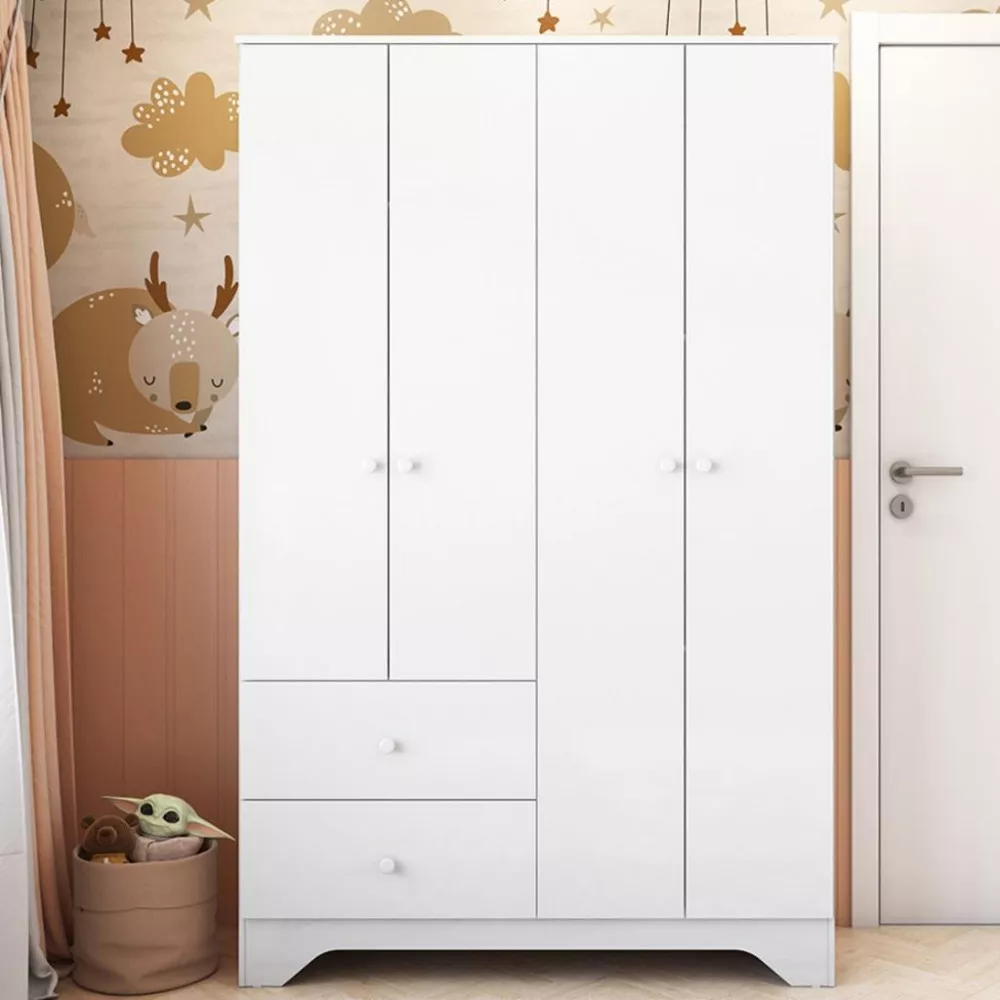 Image 0 of 5 of Guarda Roupa Infantil 4 Portas 2 Gavetas Ben Peroba MDF