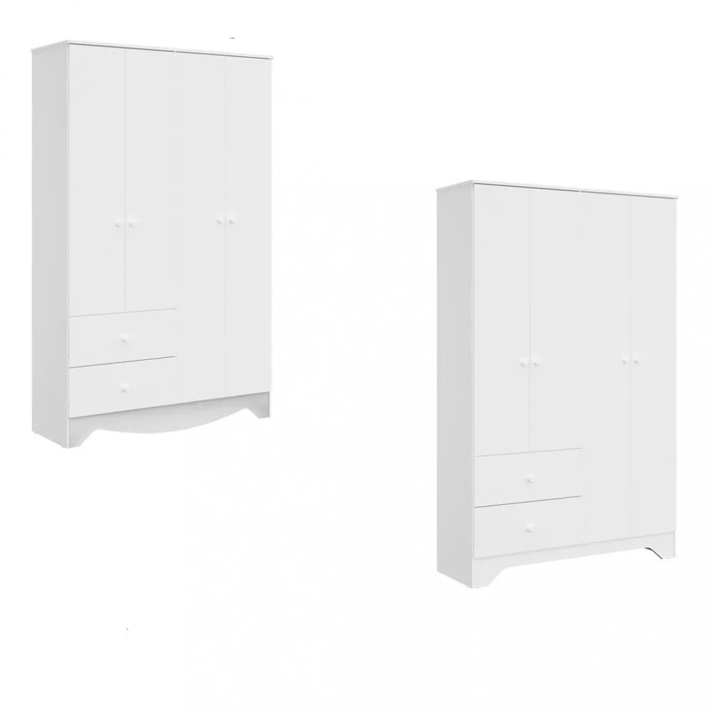 Image 1 of 5 of Guarda Roupa Infantil 4 Portas 2 Gavetas Ben Peroba MDF