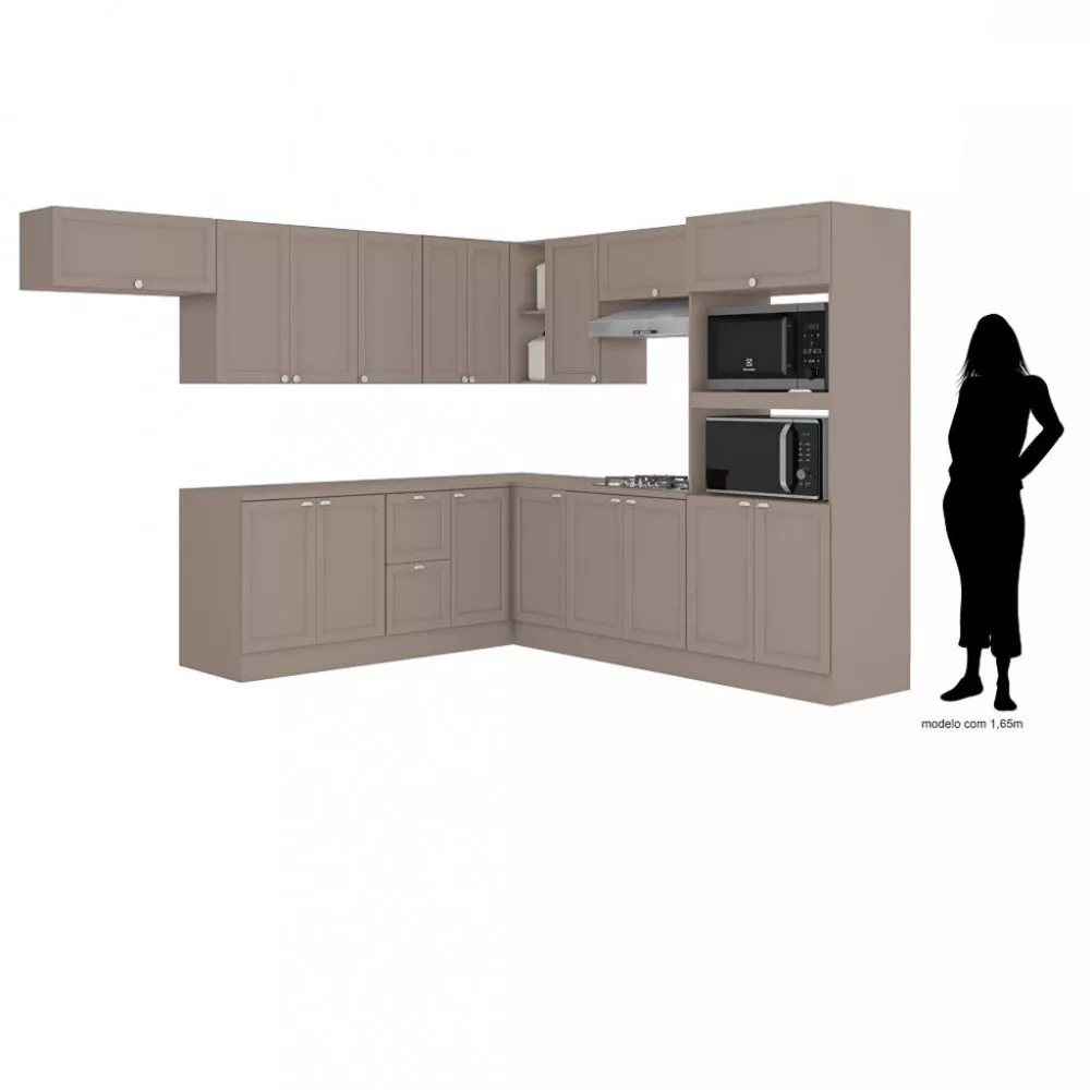 Cozinha Completa 10 Peças, 17 Portas Unna Poliman