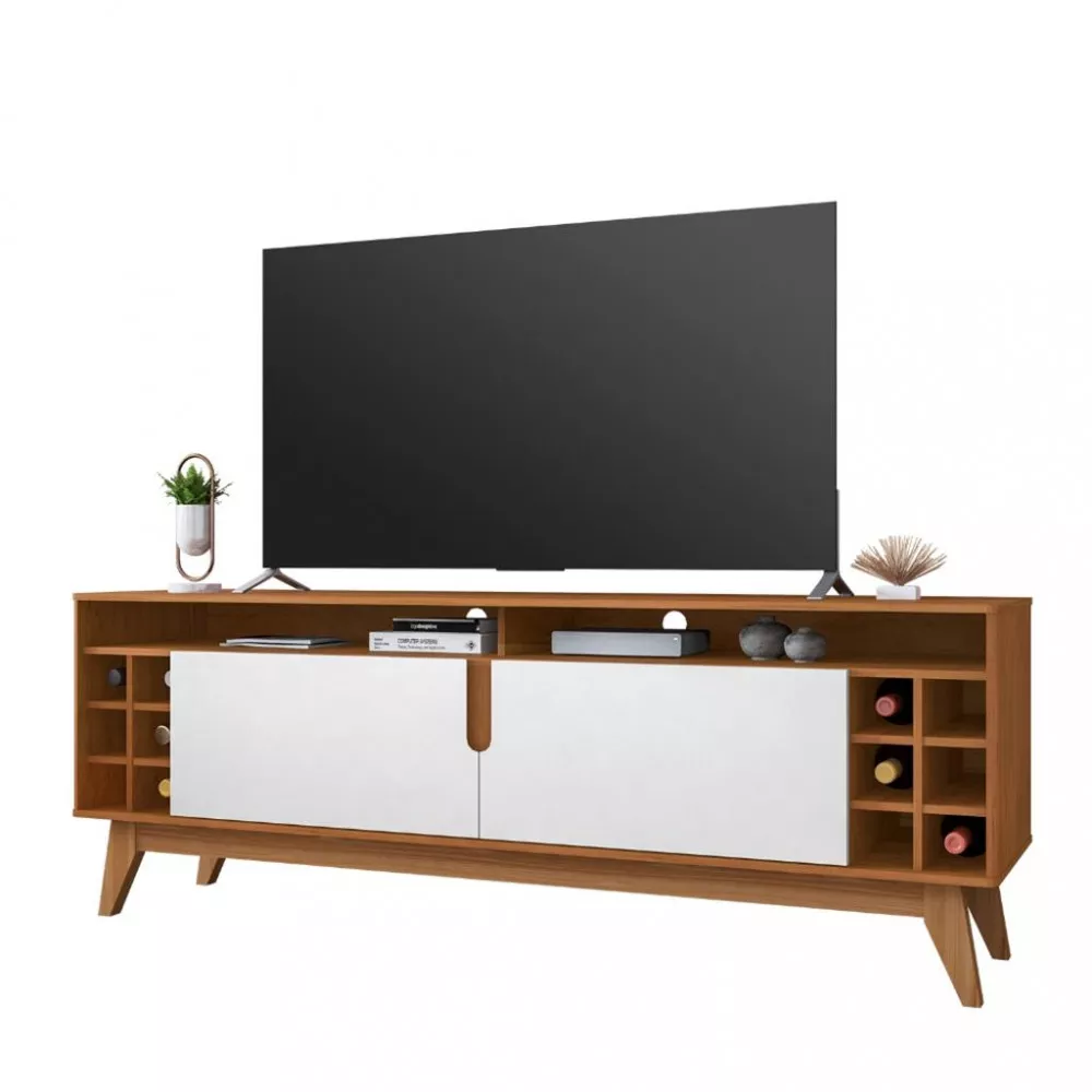 Rack para TV Até 60 Polegadas 2 Portas 160cm Wine Casa D