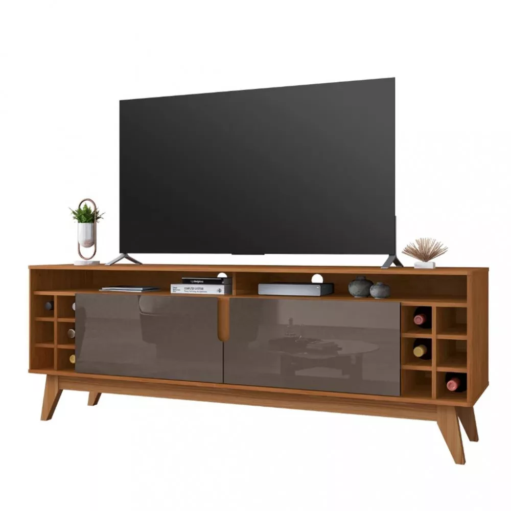 Rack para TV Até 60 Polegadas 2 Portas 160cm Wine Casa D