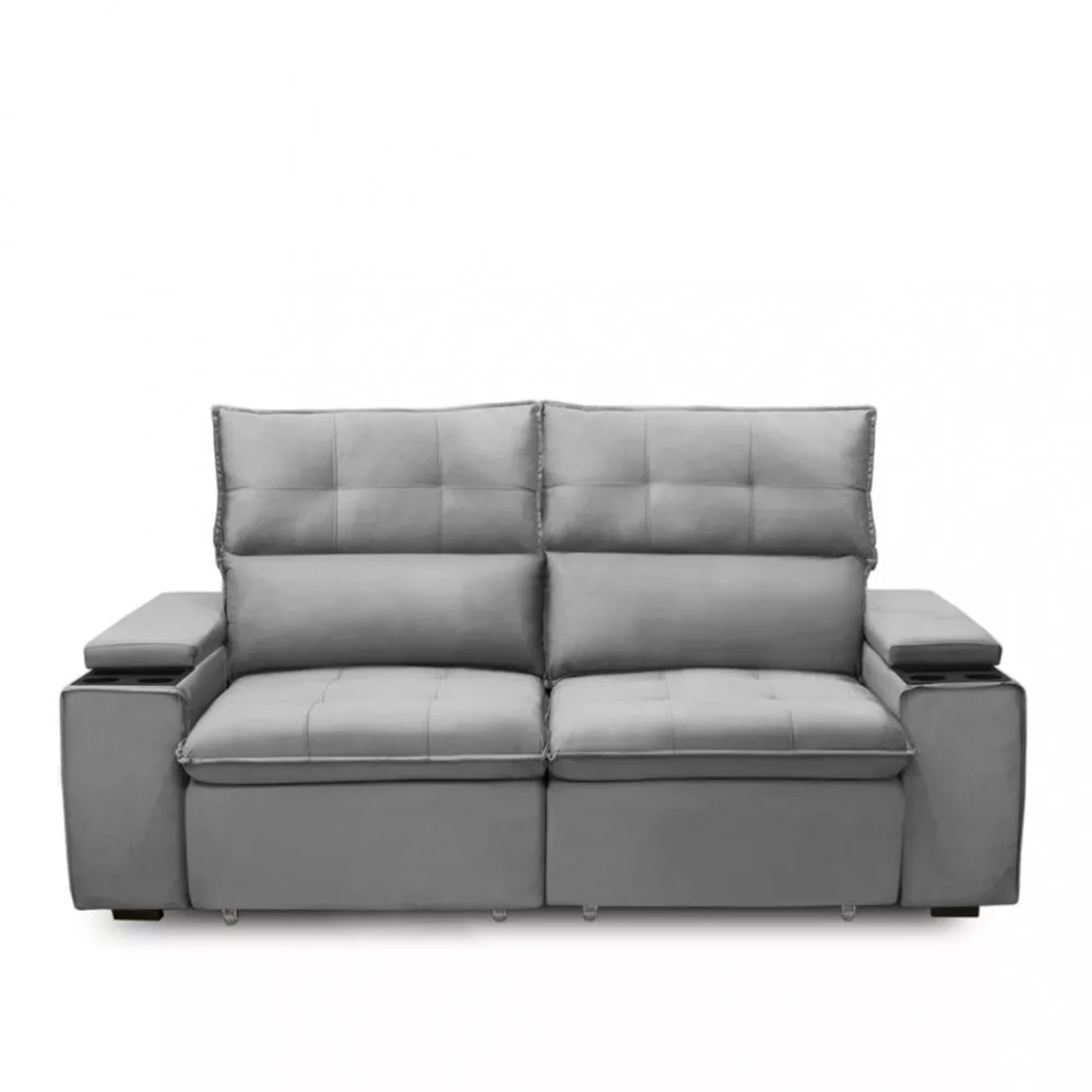 Image 1 of 6 of Sofá 3 Lugares Retrátil Reclinável Veludo 180cm Parma Ferguile