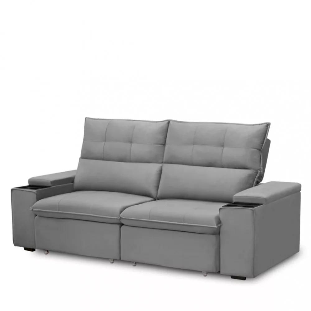 Image 2 of 6 of Sofá 3 Lugares Retrátil Reclinável Veludo 180cm Parma Ferguile