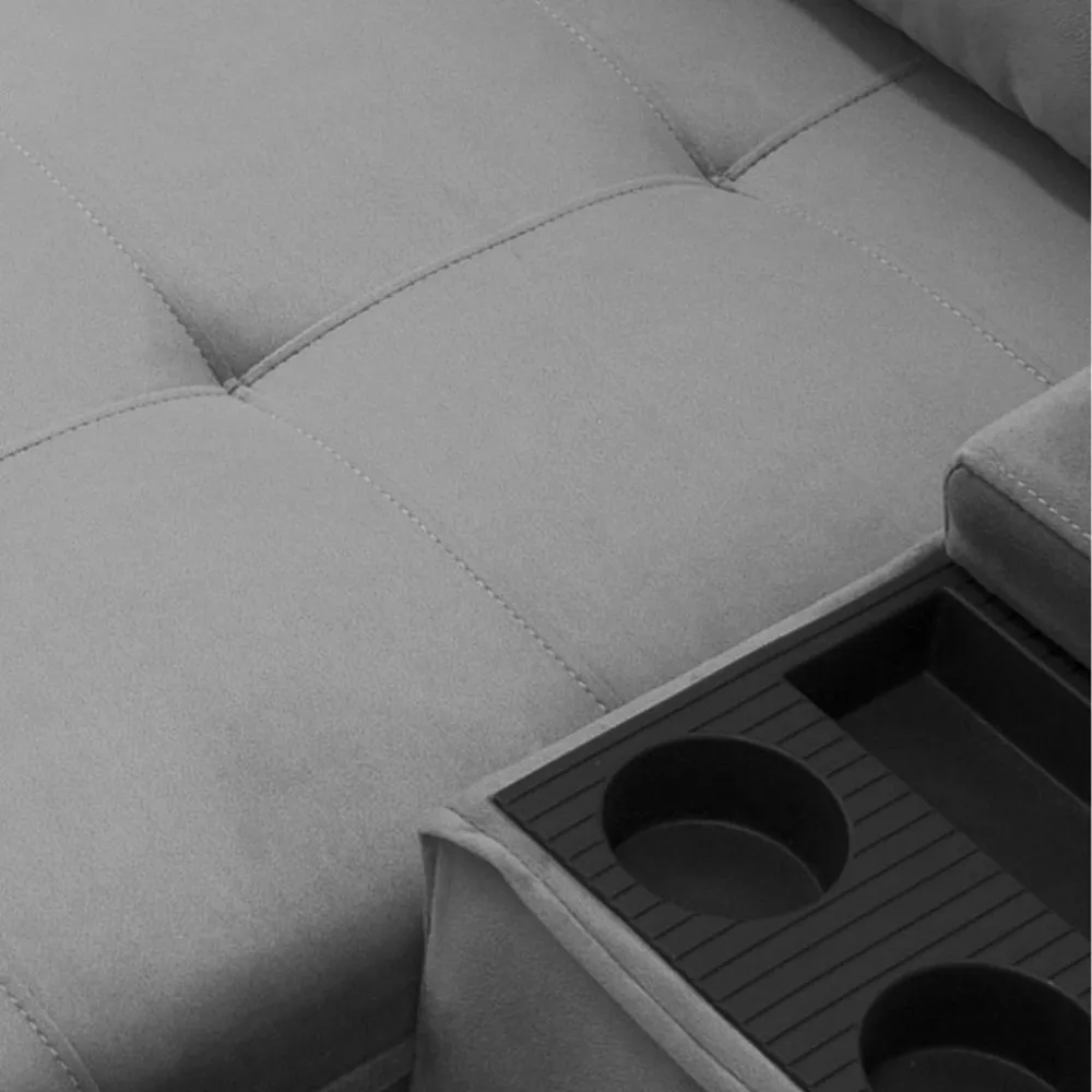 Image 4 of 6 of Sofá 3 Lugares Retrátil Reclinável Veludo 180cm Parma Ferguile